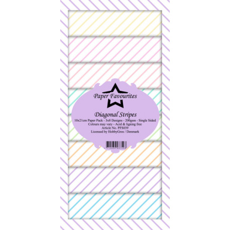 Sada papírů 10x21 Diagonal Stripes (PF)