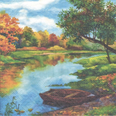 Řeka na podzim 33x33