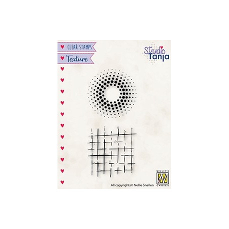 Transp.razítko Textura - tečky a čtverečky (Nellie´s Choice)