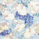 Modré a bílé květy 33x33