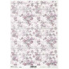 Papír rýžový A4 Tapeta z květů v šedo růžovém odstínu na prknech