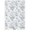 Papír rýžový A4 Tapeta z květů v šedomodrém odstínu na prknech