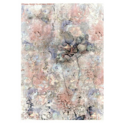 Papír rýžový A4 Akvarel květy Aquita
