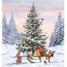 Vánoční strom a zvířátka 33x33
