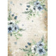 Papír rýžový A4 Cozy Winter, modré květy
