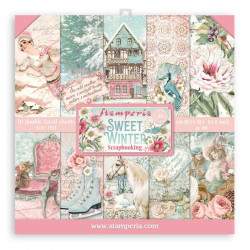 Sada papírů 20,3x20,3 190g Sweet Winter (SBBS70)
