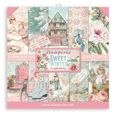 Sada papírů 20,3x20,3 190g Sweet Winter