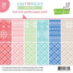 Sada papírů 15x15 Knit Picky Winter (Lawn Fawn)
