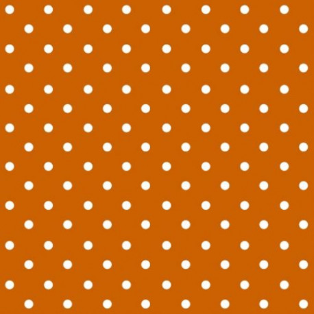 Oranžový s bílými puntíky 33x33