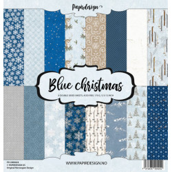 Sada papírů 30,5x30,5 170g Blue Christmas (Papirdesign)