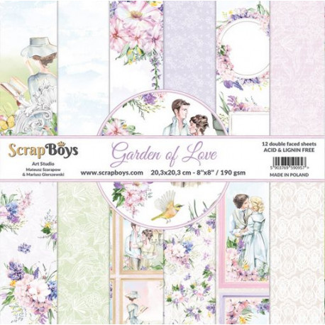 Sada papírů Garden of Love 20,3x20,3 (ScrapBoys)