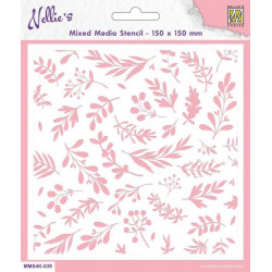 Šablona 15x15 - Větvičky a bobule (Nellie´s Choice
