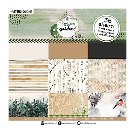 Sada papírů 15x15 Neutrals Winter Garden nr.25 (SL)