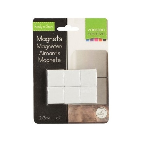 Samolepící magnetky 2x2cm, 12ks