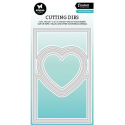 Vyřezávací šablony - Heart card shape Essentials nr.449 (SL)