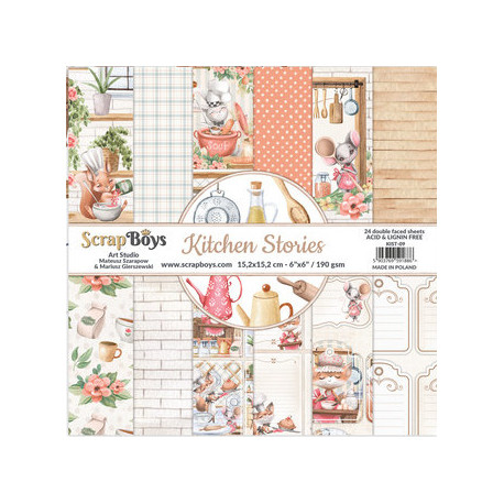 Sada papírů Kitchen Stories 15,2x15,2 (ScrapBoys)