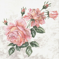 Větvička růžových růží 33x33