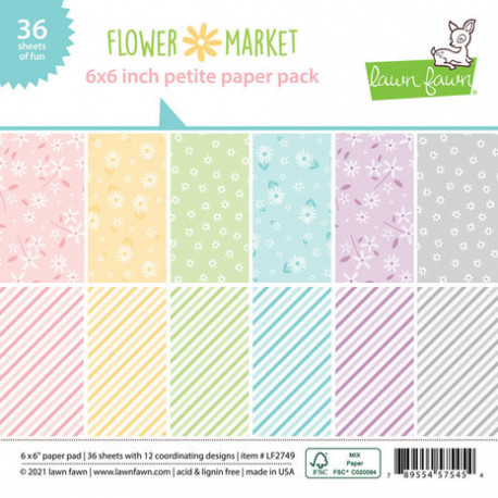 Sada papírů 15x15 Flower Market (Lawn Fawn)