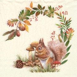 Podzimní s veverkou 33x33