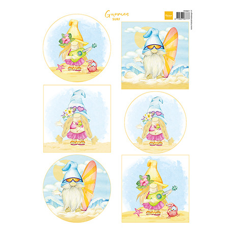 Papír A4 Gnomes on the beach - Surf (MD)