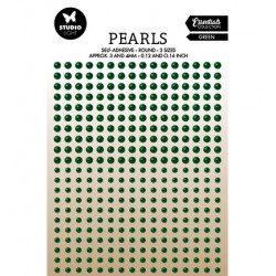 Sada perliček 336ks, 2 velikosti, Green pearls Essentials nr.23 (SL)