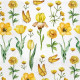 Žluté květy 33x33