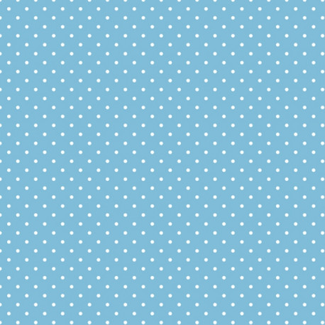 Bílé puntíky na modré, maličké 33x33