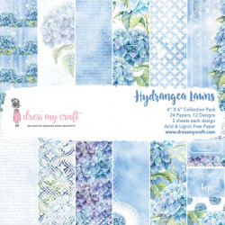 Sada papírů 15x15 Hydrangea Lawns (Dress My Craft)