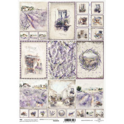 Scrap.papír A4 - Provence s vůní levandule, obrázky