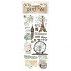 Transfer Stamperia 10x21,6cm - Around the World, památky (DFLRB33)