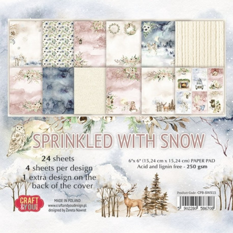 Sada papírů 15x15 Sprinkled With Snow (Craft & You)