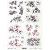 Papír rýžový A4 Jarní květiny, fialky