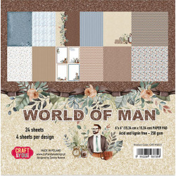 Sada papírů 15x15 World of Man (Craft & You)