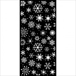 Šablona 3D 12x25 - Christmas, sněhové vločky (KSTDL82)