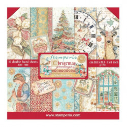 Sada papírů 20,3x20,3 190g Christmas Greetings (SBBS86)