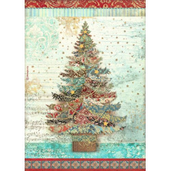 Papír rýžový A4 Christmas Greetings, vánoční strom