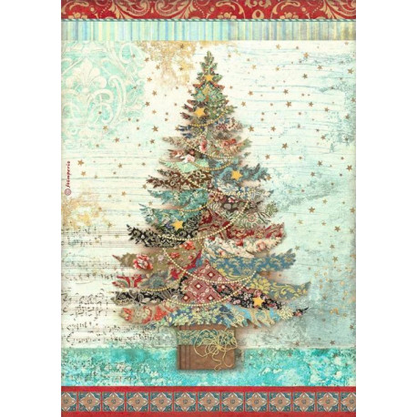 Papír rýžový A4 Christmas Greetings, vánoční strom