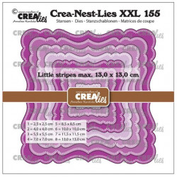 Vyřezávací šablony - Okrasné rámečky s proužky, čtverce (Crealies)