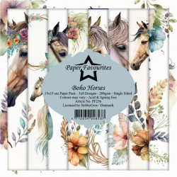 Sada papírů 15x15 Boho Horses (PF)