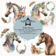 Sada papírů 15x15 Boho Horses (PF)