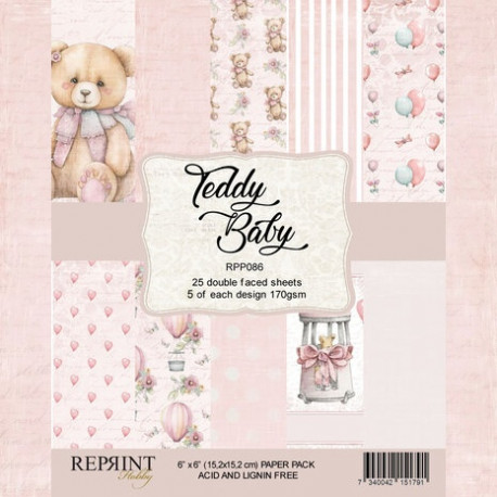 Sada papírů 15x15 170g Teddy Baby (REPRINT)