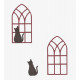 Vyřezávací šablony Kočka a okno (Dress My Craft)