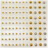 Samolecí perličky 3+5mm - zlaté a stříbrné, 108ks