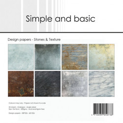 Sada papírů 15x15 Stones & Texture (Simple and Basic)