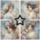 Sada papírů 15x15 Vintage Ladies Blue (PF)