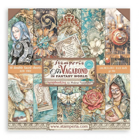 Sada papírů 20,3x20,3 190g Sir Vagabond in Fantasy World (SBBS98)