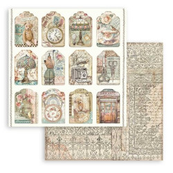 Brocante Antiques, visačky 30,5x30,5 scrapbook