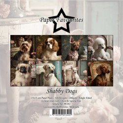 Sada papírů 15x15 Shabby Dogs (PF)
