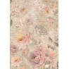 Papír rýžový A4 Shabby Rose, pozadí s růžemi