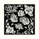 Šablona 3D 18x18 - Shabby Rose, pozadí (KSTDQ104)